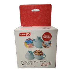 DASH Popcorn Ball Maker - Aqua - Set of 2 / Easy Grip Handle